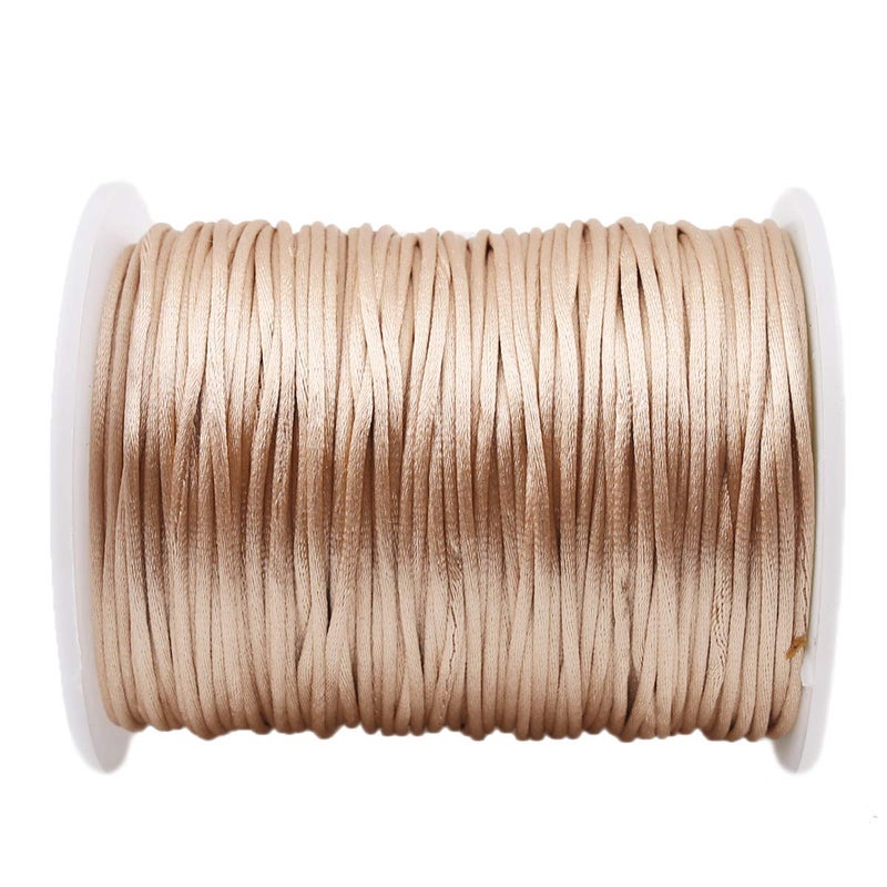 Promise Babe Gold Satin Rattail Cord for Baby Teething Necklace 75m DIY Teether Craft Supplies Line - Image 1